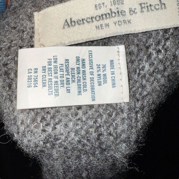 Abercrombie & Fitch Infinty Scarf Wool Blend Cozy Preppy Cabincore‎ - Picture 10 of 10